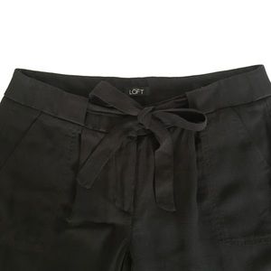 NEW LOFT Black Linen Blend Pants NWT Size 2